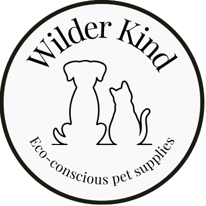 Wilder Kind logo with silhouettes of a dog and a cat on a white background